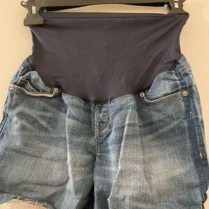 Blue Denim Maternity Shorts